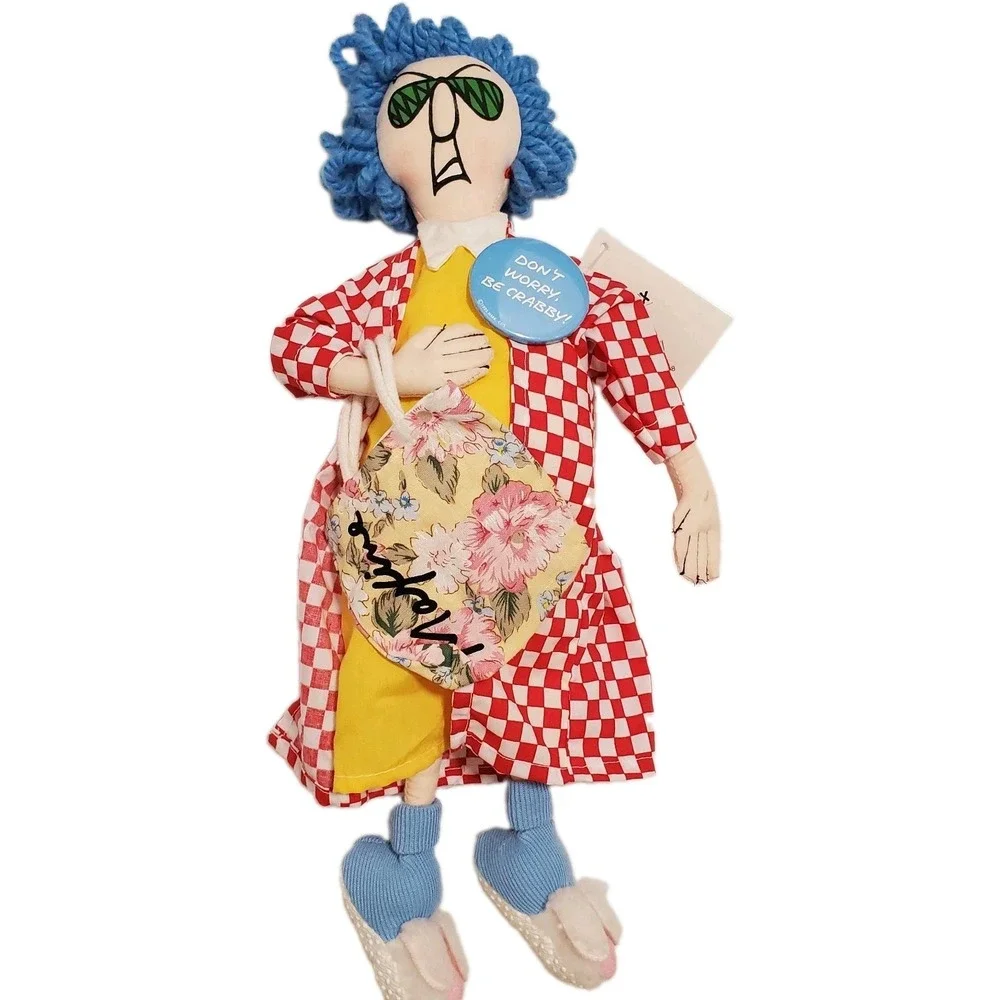Vintage 1995 Hallmark Maxine Fabric Doll Figurine Don't Worry Be Crabby 16